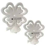 Tiziano Deko Keramik Glücksblatt Cartura 9 cm 11 cm
