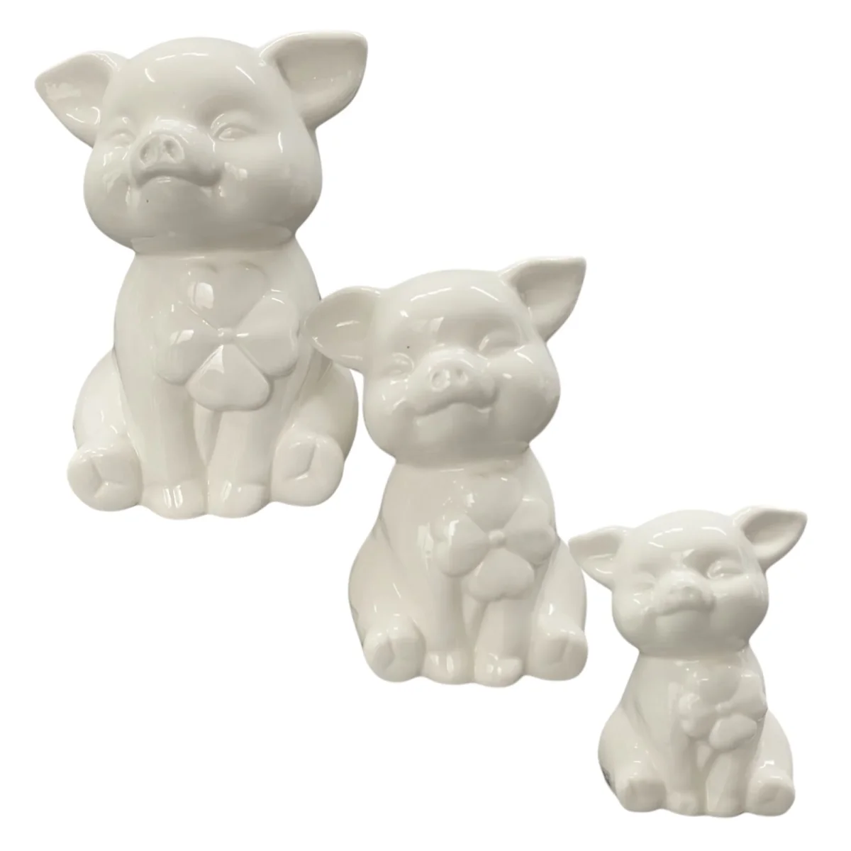 Tiziano Deko Keramik Glücksschwein Gigi 8 cm 10 cm 13 cm