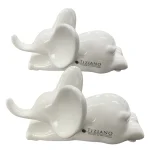Tiziano Deko Keramik Elefant Leon liegend auf Bauch 8 cm 12 cm