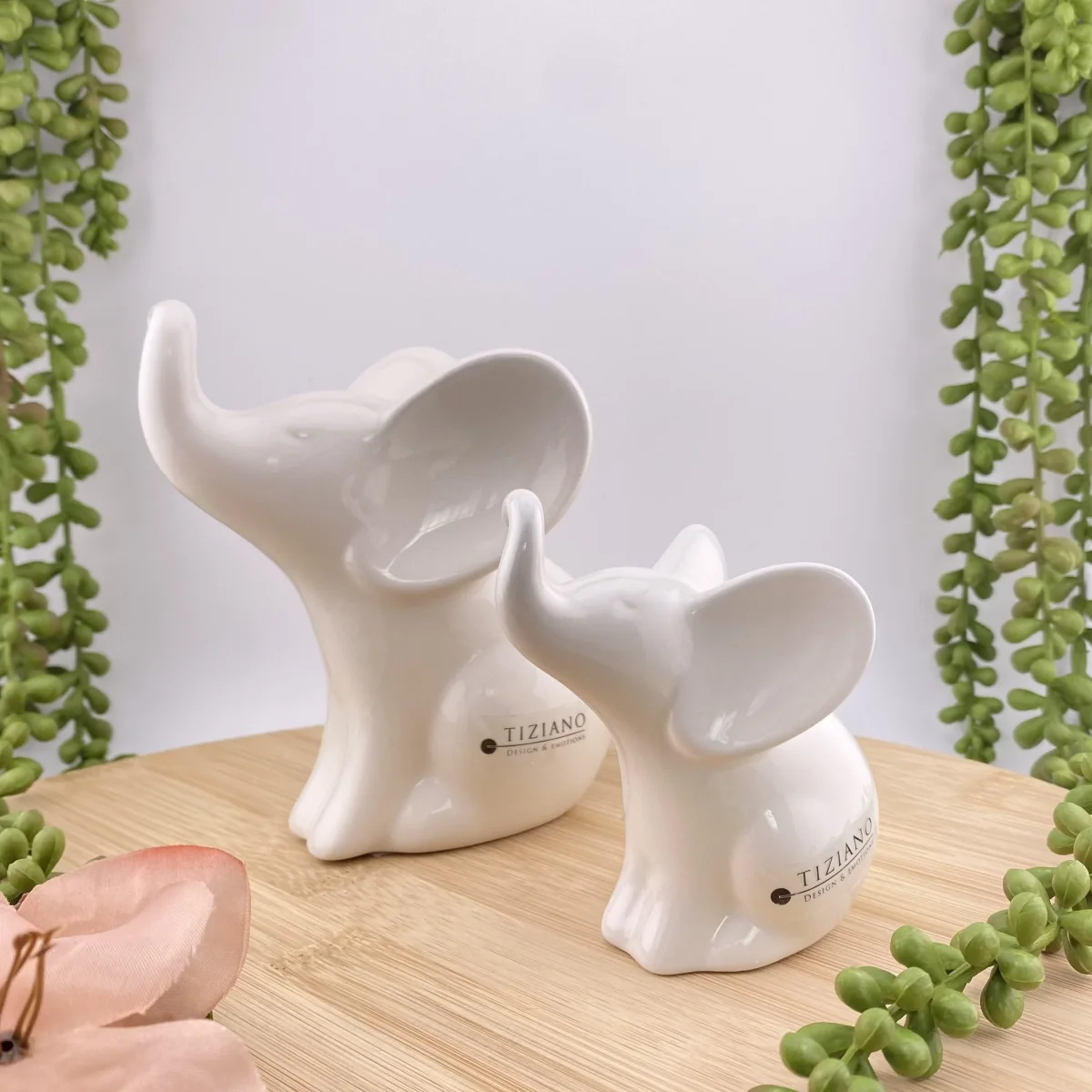 Tiziano Deko Keramik Elefant Leon sitzend 8 cm 12 cm 20,5 cm 24 cm – Bild 5