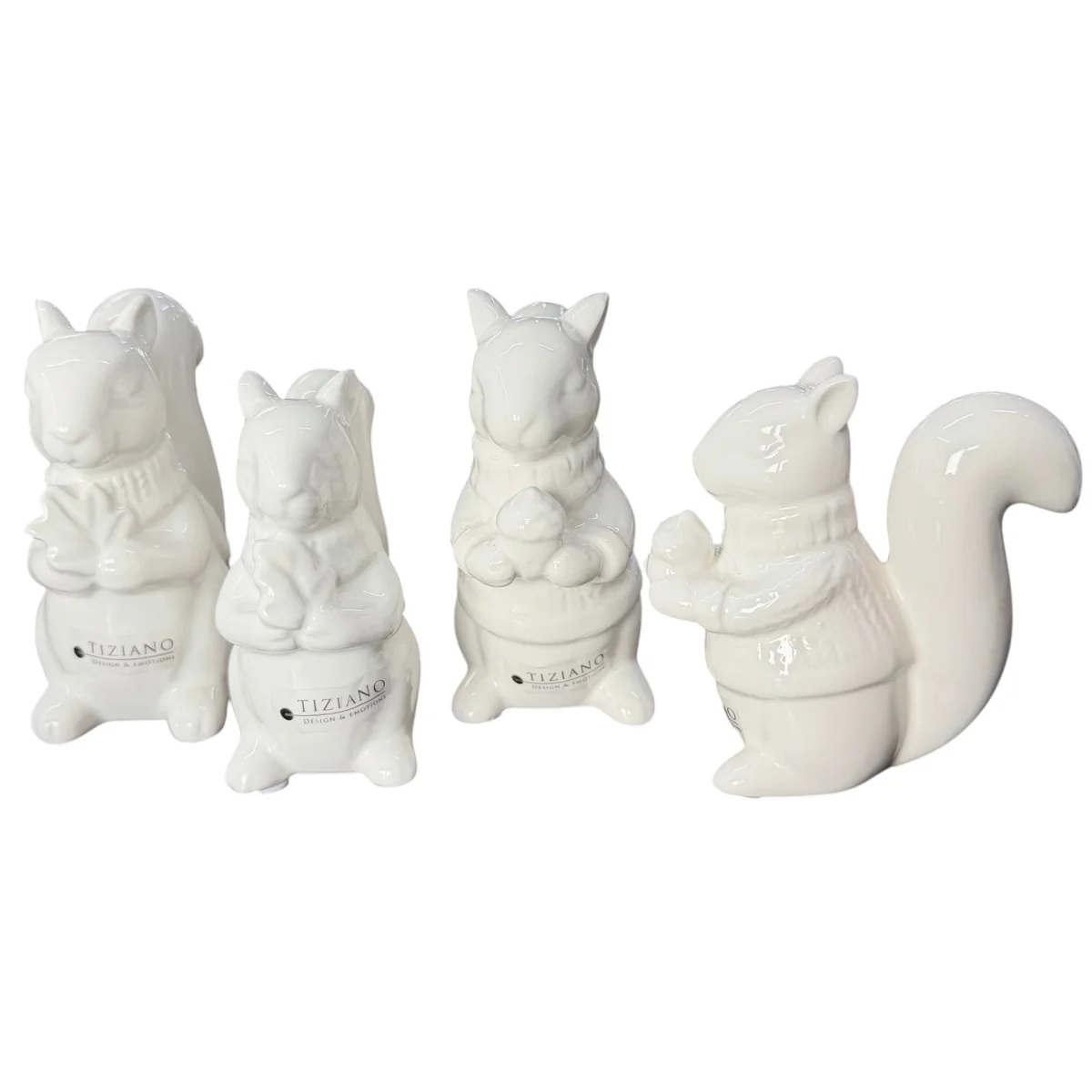 Tiziano Keramik Deko Eichhörnchen Robert Pullover Schal 10 cm 12 cm