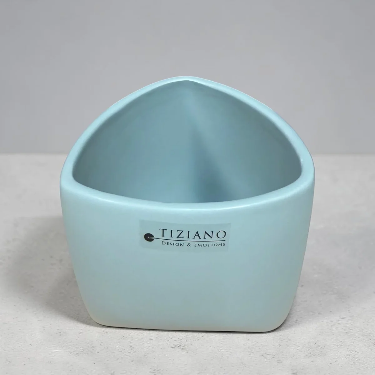 Tiziano Keramik Mini Blumen Kübel Triangolo Laguna 9 cm 13,5 cm – Bild 3