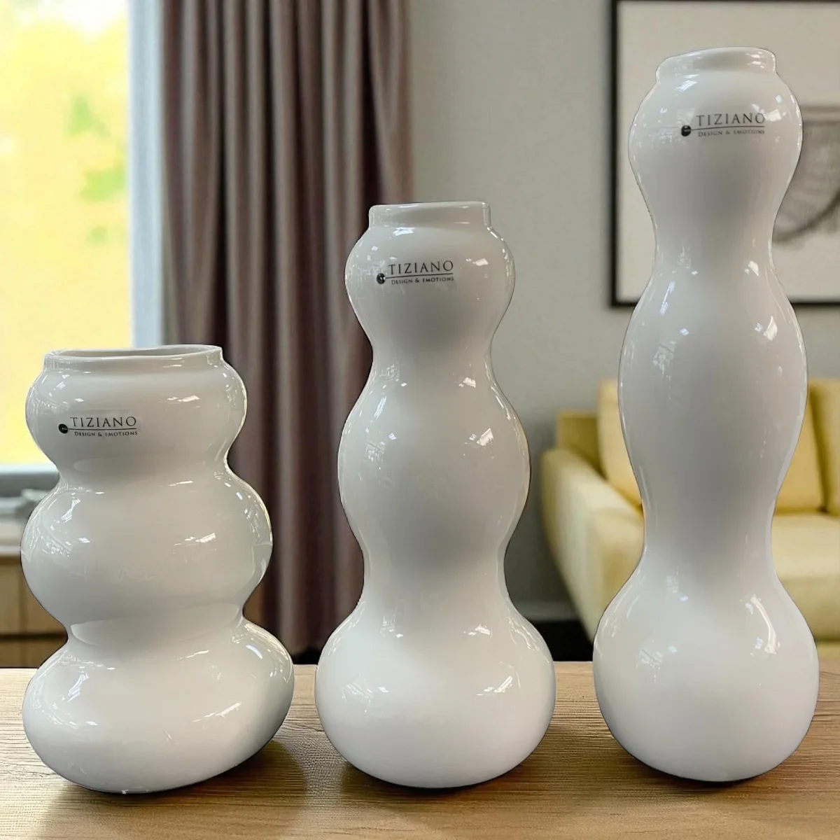 Tiziano Keramik Deko Vase Ronda 16,5 cm 21,5 cm 26,5 cm – Bild 3