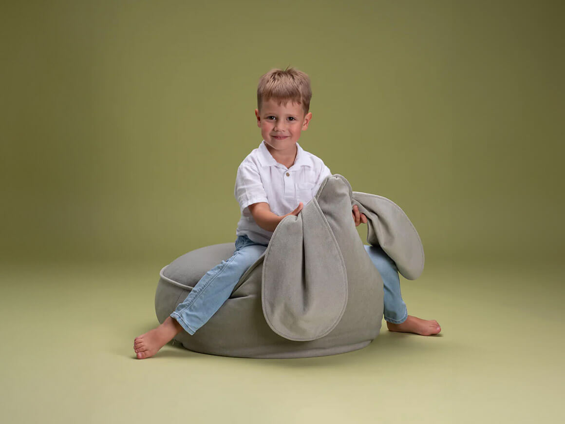Kindersessel & Sitzsack Bunny, Misty Green – Bild 5